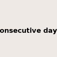 consecutive days是什么意思