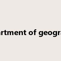 department of geography是什么意思