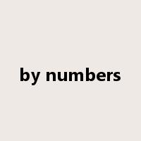 by numbers是什么意思
