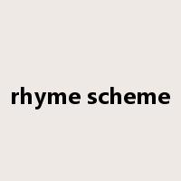 rhyme scheme是什么意思