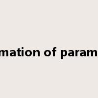 estimation of parameter是什么意思