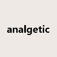analgetic是什么意思