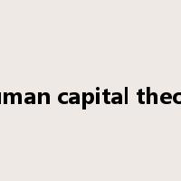 human capital theory是什么意思