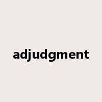 adjudgment是什么意思