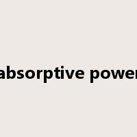 absorptive power是什么意思