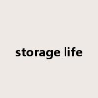 storage life是什么意思