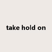 take hold on是什么意思