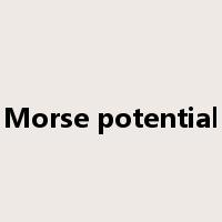 Morse potential是什么意思