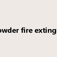 dry powder fire extinguisher是什么意思