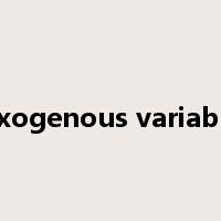exogenous variable是什么意思