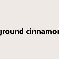 ground cinnamon是什么意思