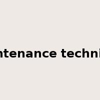 maintenance technician是什么意思