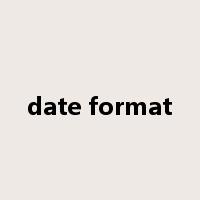 date format是什么意思