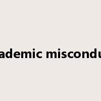 academic misconduct是什么意思
