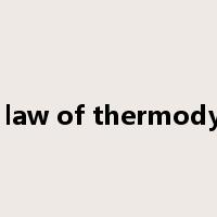 second law of thermodynamics是什么意思