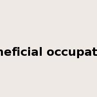 beneficial occupation是什么意思