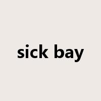 sick bay是什么意思