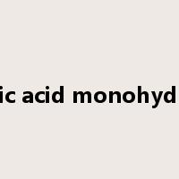 Citric acid monohydrate是什么意思