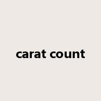 carat count是什么意思