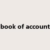 book of account是什么意思