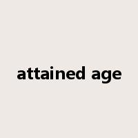 attained age是什么意思
