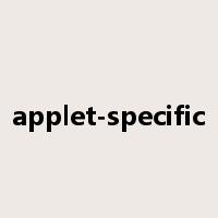 applet-specific是什么意思
