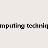 computing technique是什么意思