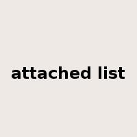 attached list是什么意思