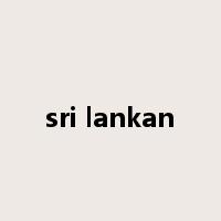 sri lankan是什么意思
