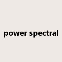 power spectral是什么意思