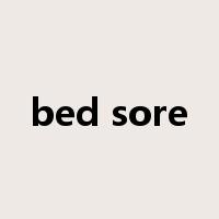 bed sore是什么意思