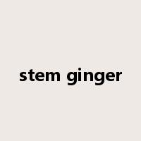 stem ginger是什么意思