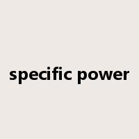 specific power是什么意思