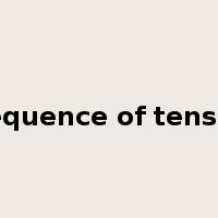 sequence of tenses是什么意思