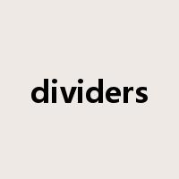 dividers是什么意思