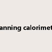 scanning calorimetry是什么意思