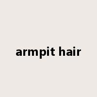 armpit hair是什么意思