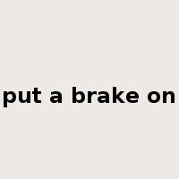 put a brake on是什么意思