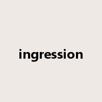 ingression是什么意思
