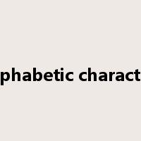 alphabetic character是什么意思