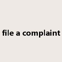 file a complaint是什么意思