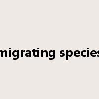 migrating species是什么意思