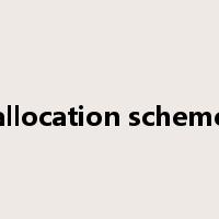 allocation scheme是什么意思