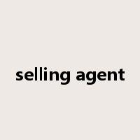 selling agent是什么意思