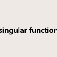 singular function是什么意思