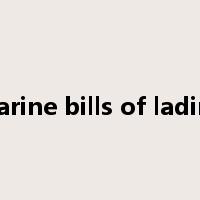 marine bills of lading是什么意思