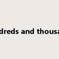 hundreds and thousands是什么意思