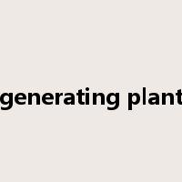 generating plant是什么意思
