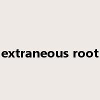 extraneous root是什么意思