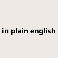 in plain english是什么意思